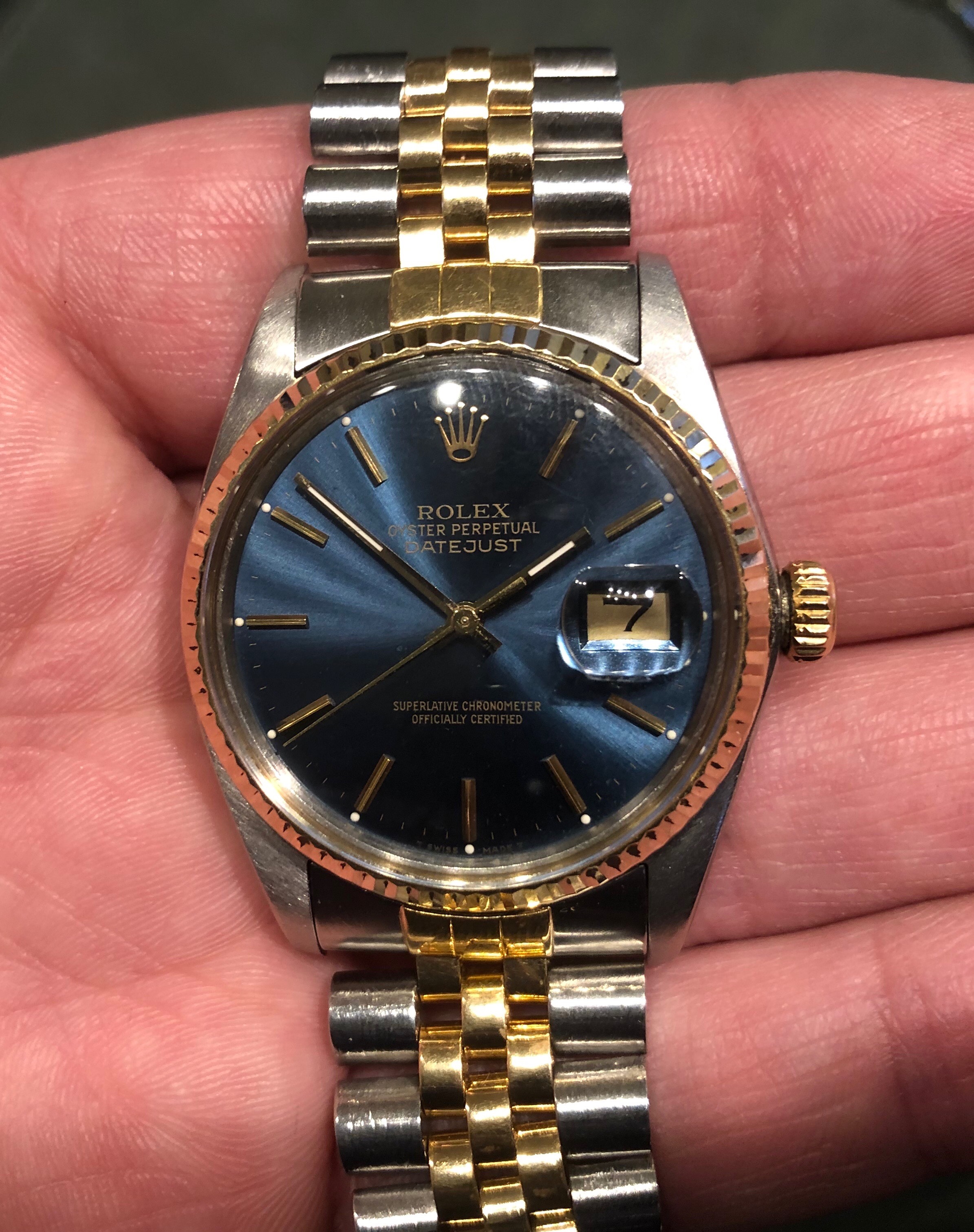 Rolex Datejust Blue Dial ca. 1981 FULLY 